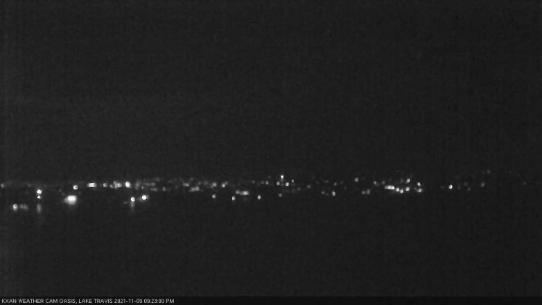 Lake Travis webcam, November 9, 2021 9:25 PM CT