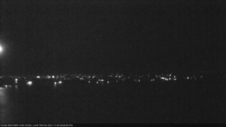 Lake Travis webcam, November 9, 2021 9:45 PM CT