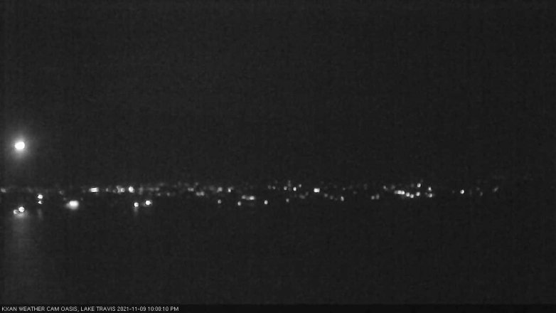 Lake Travis webcam, November 9, 2021 10:00 PM CT