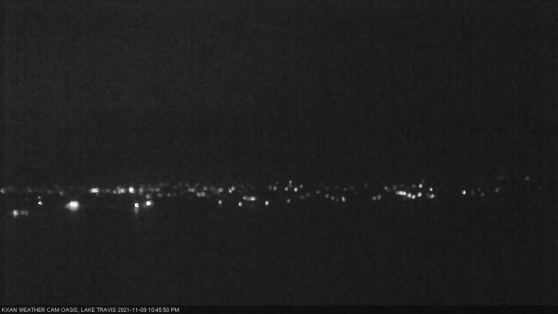 Lake Travis webcam, November 9, 2021 10:45 PM CT