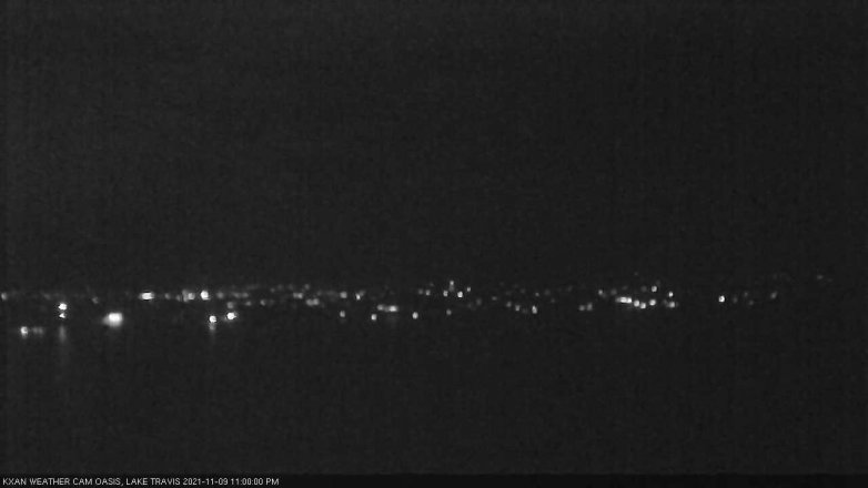 Lake Travis webcam, November 9, 2021 11:00 PM CT