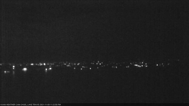 Lake Travis webcam, November 9, 2021 11:25 PM CT