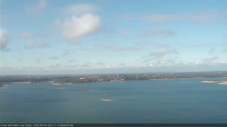 Lake Travis webcam, November 10, 2021 9:45 AM CT