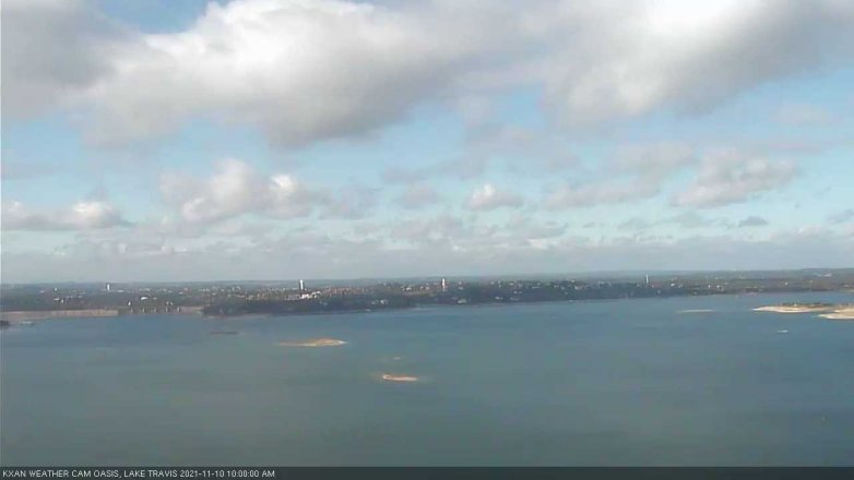 Lake Travis webcam, November 10, 2021 10:00 AM CT