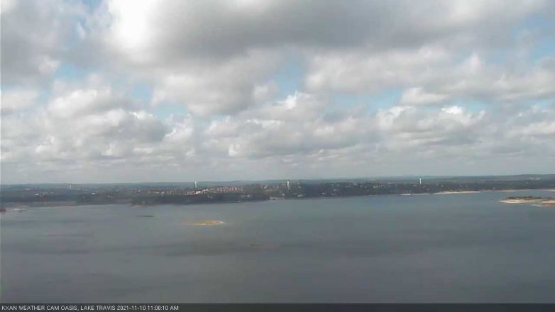 Lake Travis webcam, November 10, 2021 11:00 AM CT