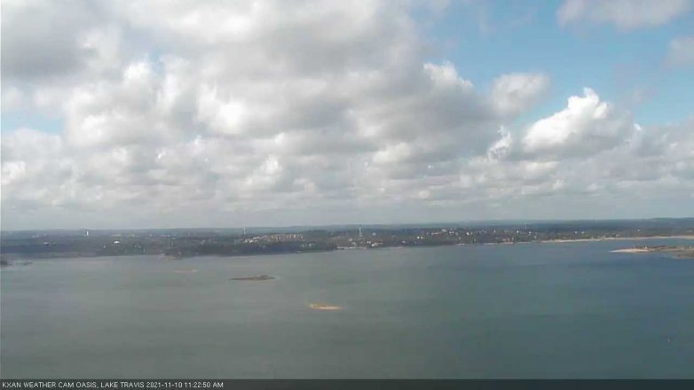 Lake Travis webcam, November 10, 2021 11:25 AM CT