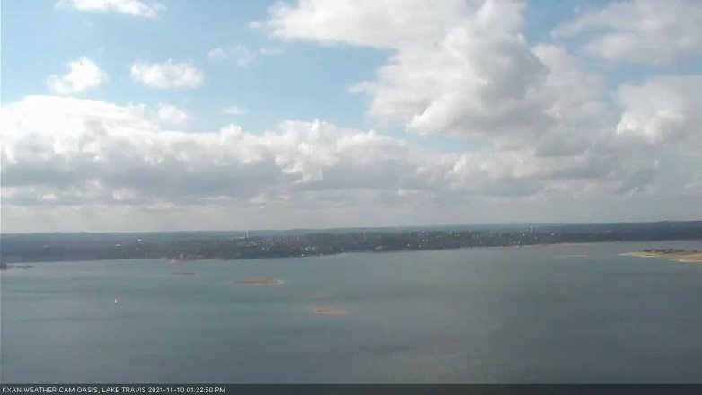 Lake Travis webcam, November 10, 2021 1:25 PM CT