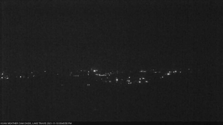Lake Travis webcam, November 10, 2021 9:45 PM CT