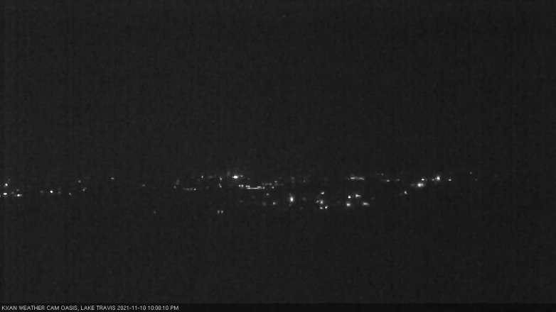 Lake Travis webcam, November 10, 2021 10:00 PM CT