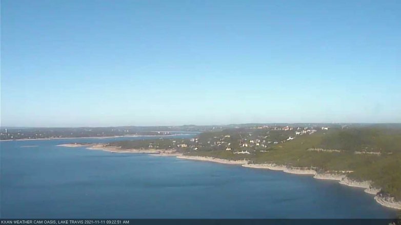 Lake Travis webcam, November 11, 2021 9:25 AM CT