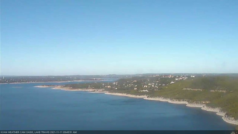 Lake Travis webcam, November 11, 2021 9:45 AM CT