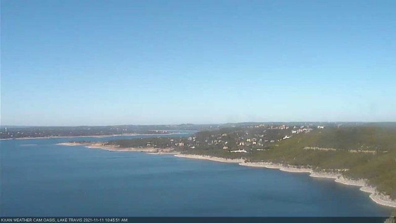 Lake Travis webcam, November 11, 2021 10:45 AM CT