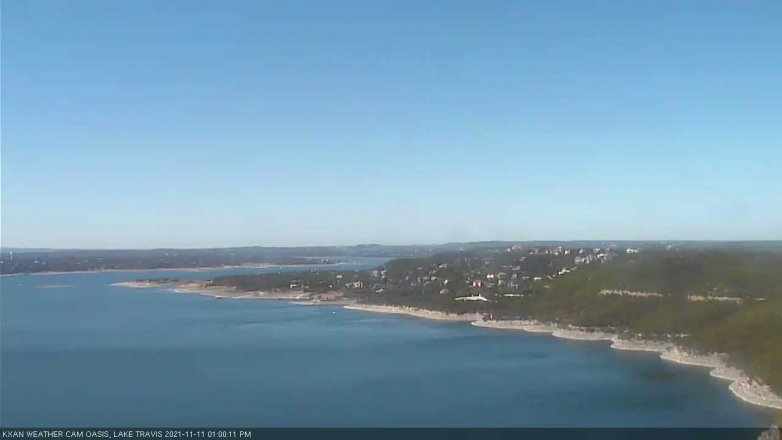 Lake Travis webcam, November 11, 2021 1:00 PM CT