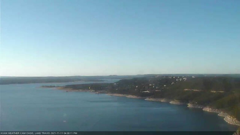 Lake Travis webcam, November 11, 2021 4:00 PM CT