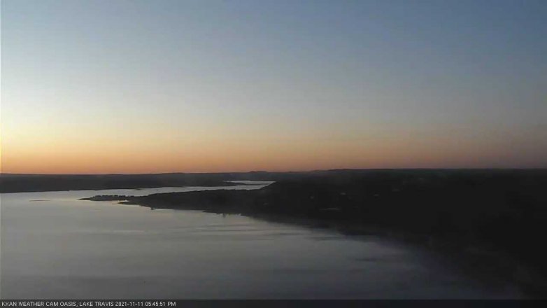 Lake Travis webcam, November 11, 2021 5:45 PM CT