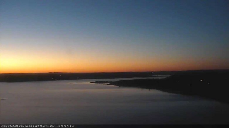 Lake Travis webcam, November 11, 2021 6:00 PM CT