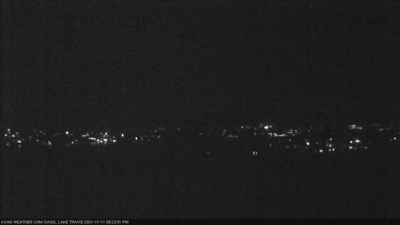 Lake Travis webcam, November 11, 2021 9:25 PM CT