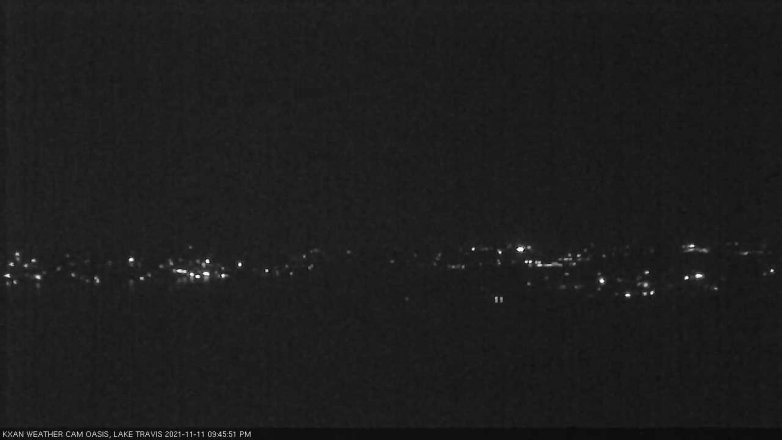 Lake Travis webcam, November 11, 2021 9:45 PM CT