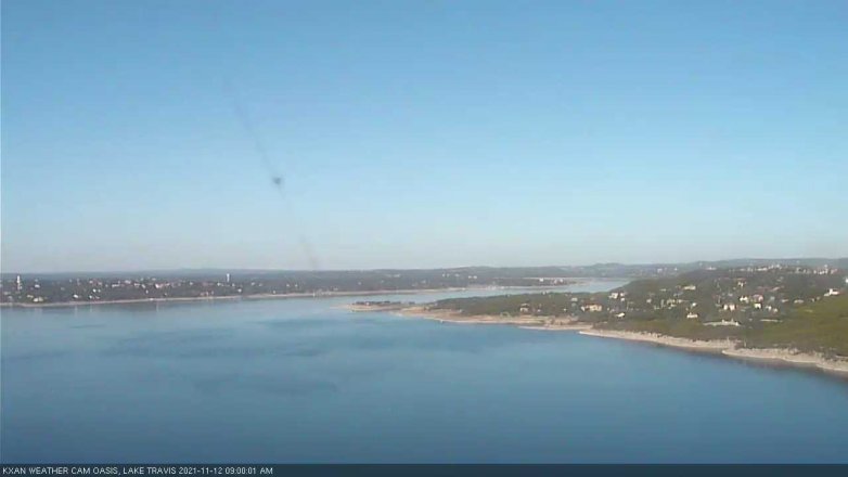 Lake Travis webcam, November 12, 2021 9:00 AM CT
