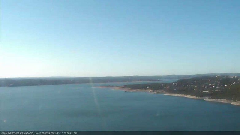 Lake Travis webcam, November 12, 2021 3:00 PM CT