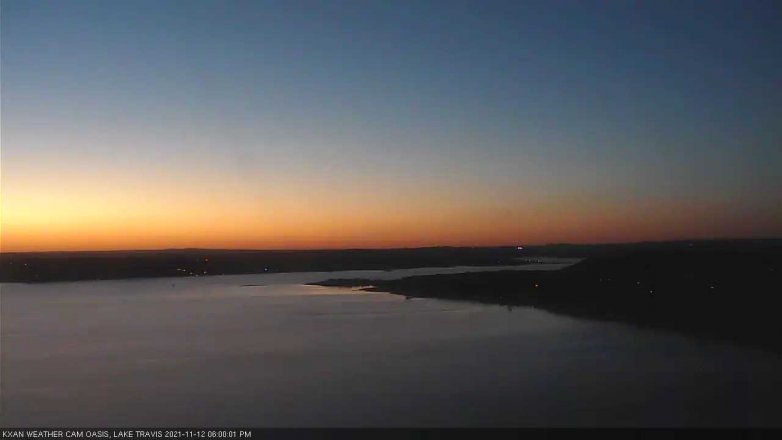 Lake Travis webcam, November 12, 2021 6:00 PM CT