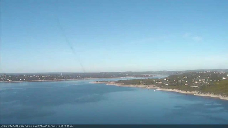 Lake Travis webcam, November 13, 2021 9:25 AM CT