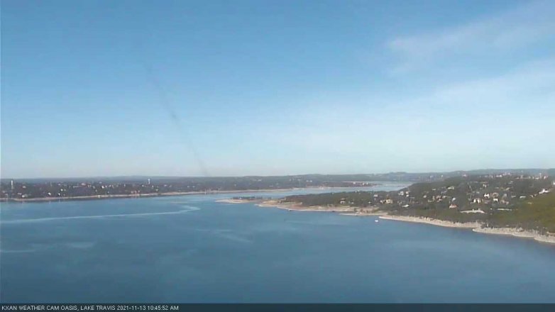 Lake Travis webcam, November 13, 2021 10:45 AM CT