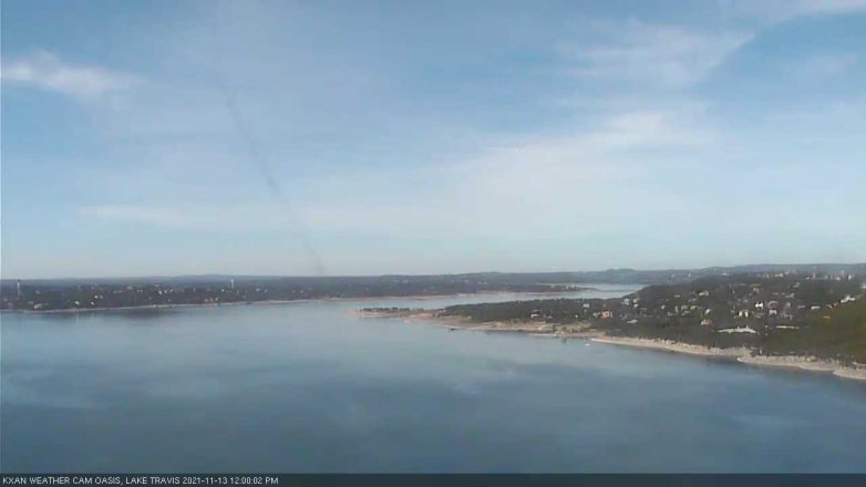 Lake Travis webcam, November 13, 2021 12:00 PM CT