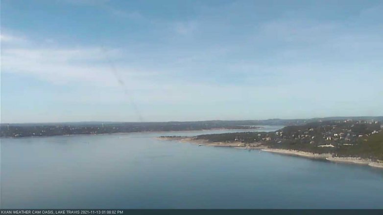 Lake Travis webcam, November 13, 2021 1:00 PM CT