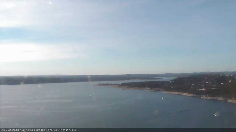 Lake Travis webcam, November 13, 2021 3:45 PM CT