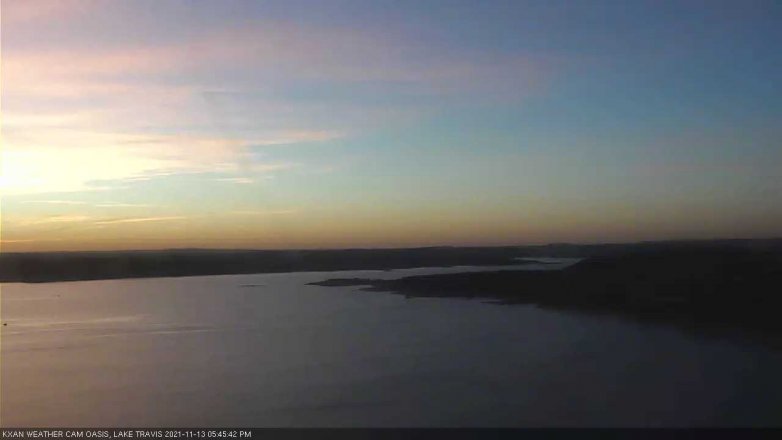Lake Travis webcam, November 13, 2021 5:45 PM CT
