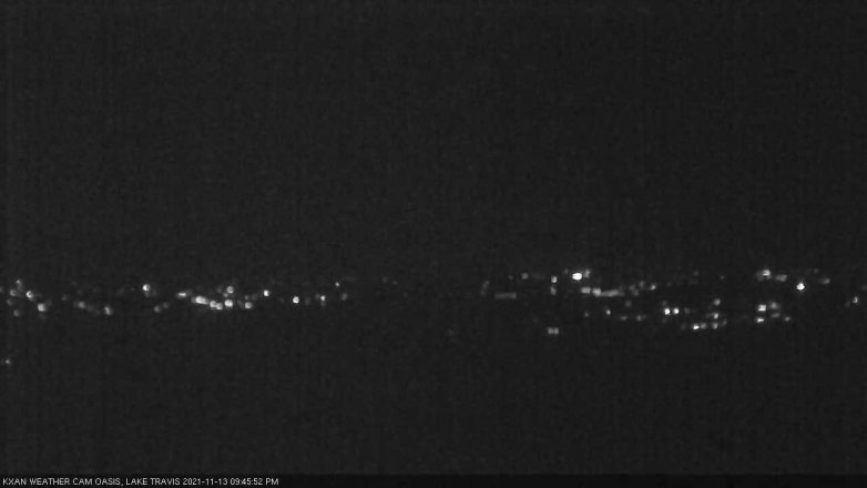 Lake Travis webcam, November 13, 2021 9:45 PM CT