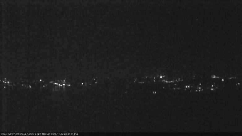 Lake Travis webcam, November 14, 2021 9:00 PM CT
