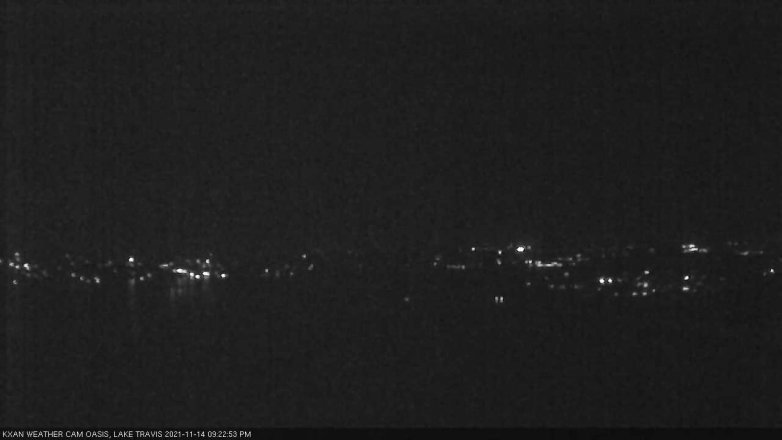Lake Travis webcam, November 14, 2021 9:25 PM CT