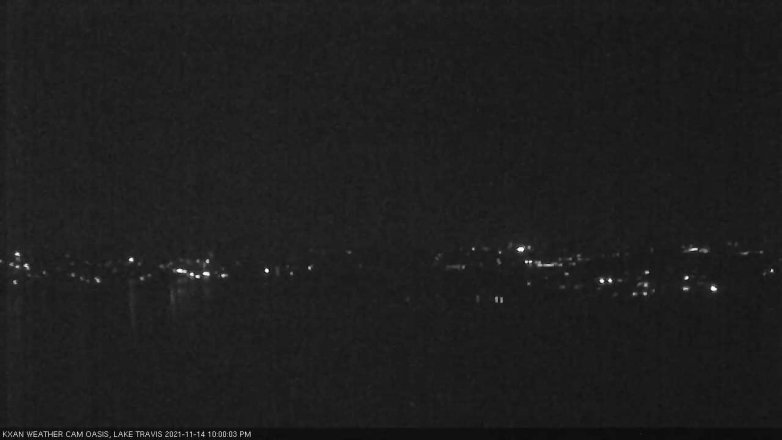 Lake Travis webcam, November 14, 2021 10:00 PM CT