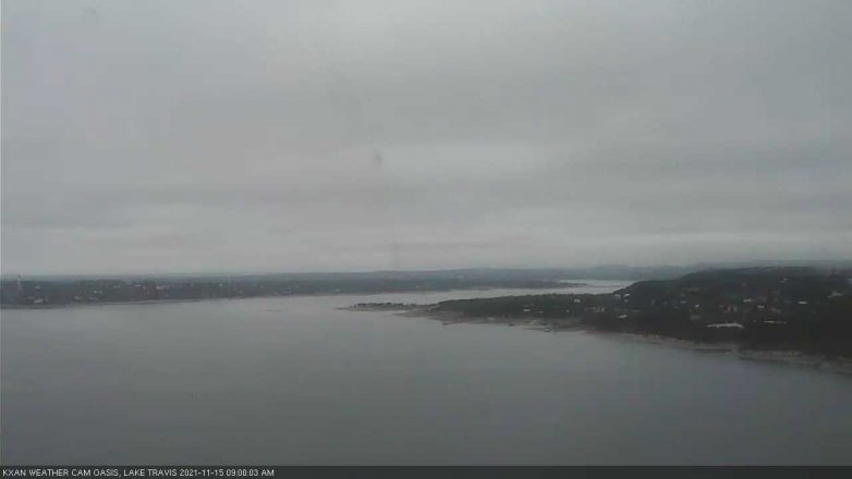Lake Travis webcam, November 15, 2021 9:00 AM CT