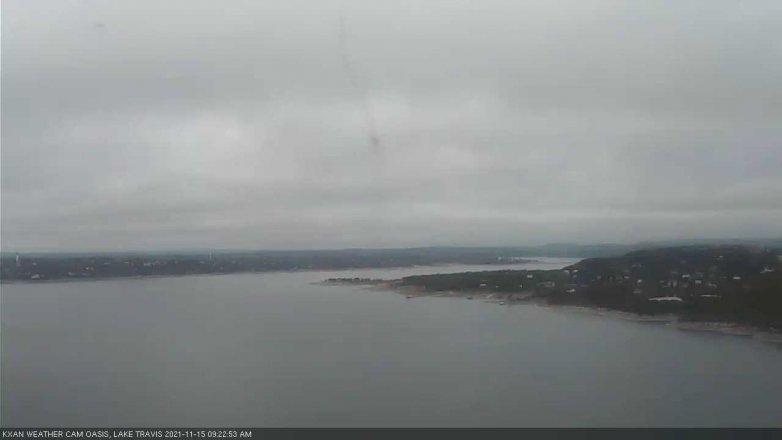 Lake Travis webcam, November 15, 2021 9:25 AM CT