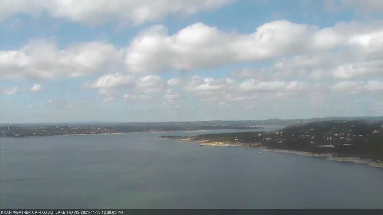 Lake Travis webcam, November 15, 2021 12:00 PM CT