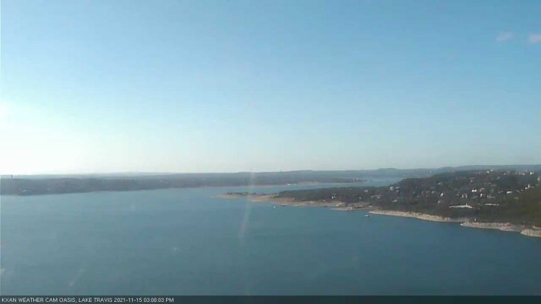 Lake Travis webcam, November 15, 2021 3:00 PM CT