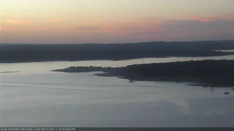 Lake Travis webcam, November 15, 2021 5:45 PM CT