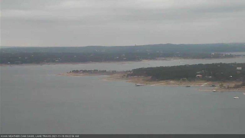 Lake Travis webcam, November 16, 2021 9:25 AM CT