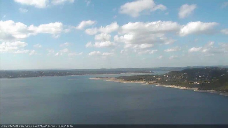 Lake Travis webcam, November 16, 2021 1:45 PM CT