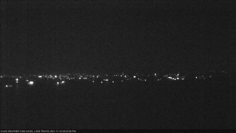 Lake Travis webcam, November 16, 2021 9:25 PM CT