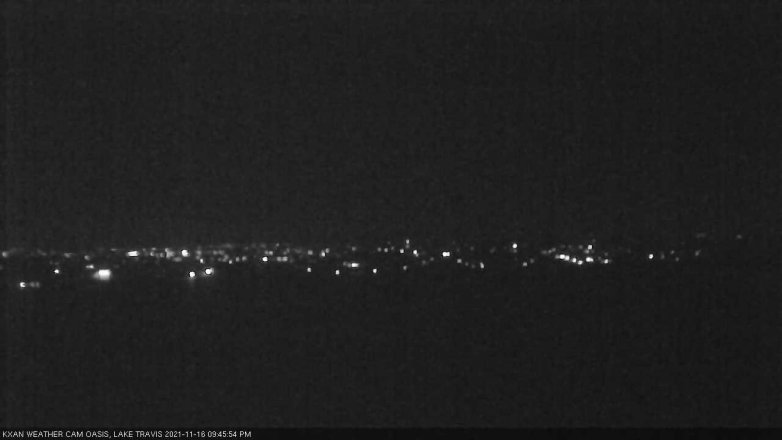 Lake Travis webcam, November 16, 2021 9:45 PM CT