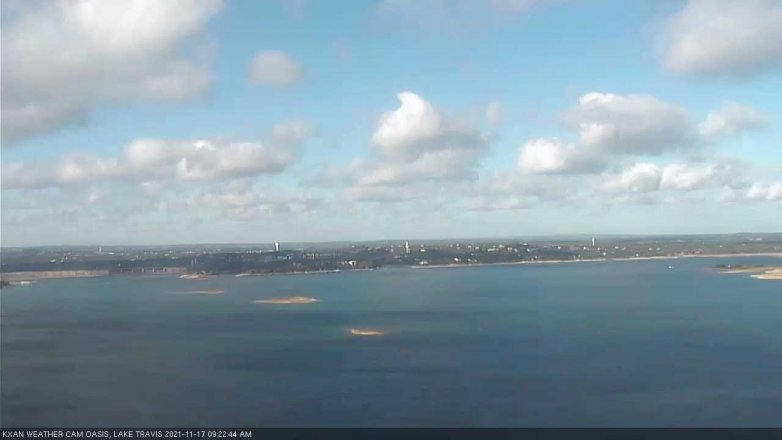 Lake Travis webcam, November 17, 2021 9:25 AM CT