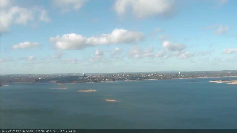 Lake Travis webcam, November 17, 2021 9:45 AM CT