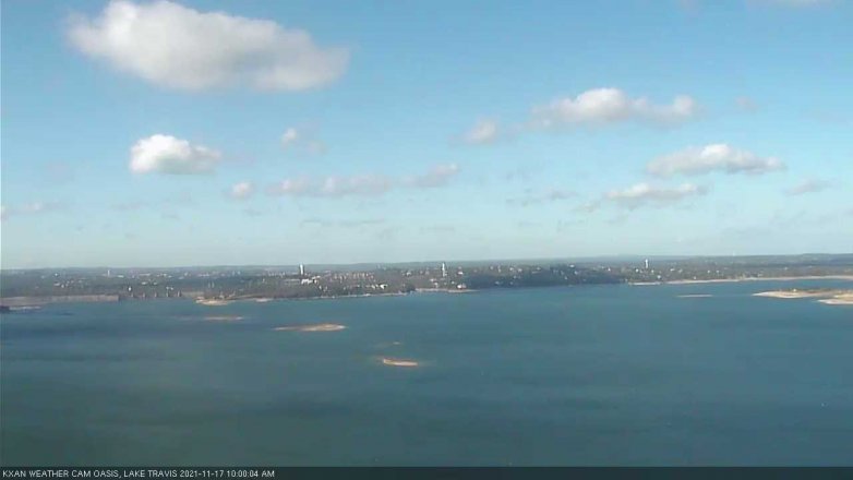 Lake Travis webcam, November 17, 2021 10:00 AM CT
