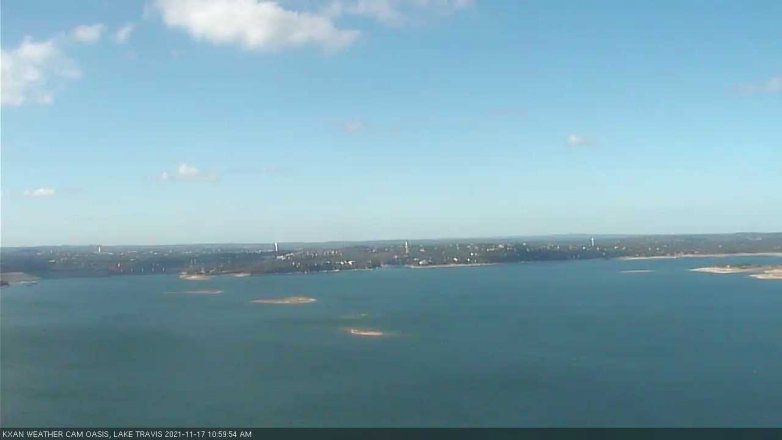 Lake Travis webcam, November 17, 2021 11:00 AM CT