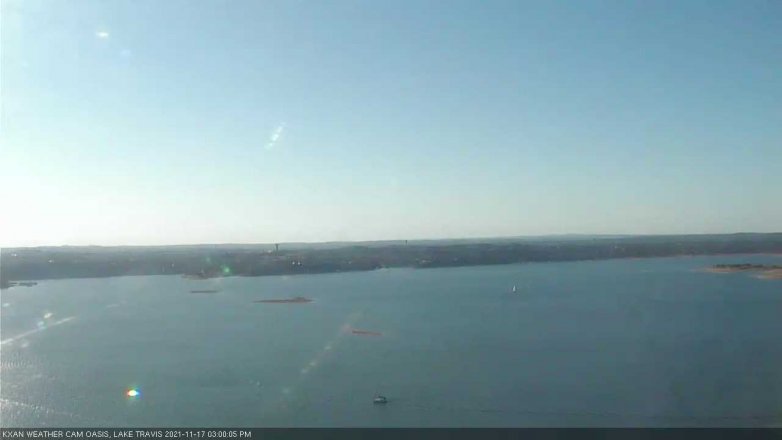 Lake Travis webcam, November 17, 2021 3:00 PM CT