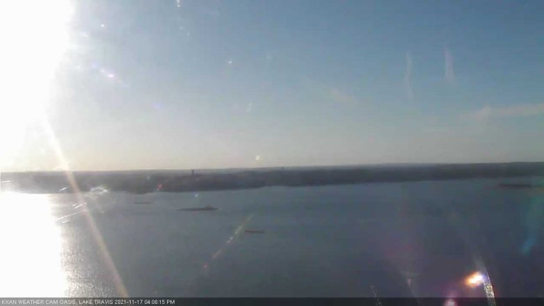 Lake Travis webcam, November 17, 2021 4:00 PM CT